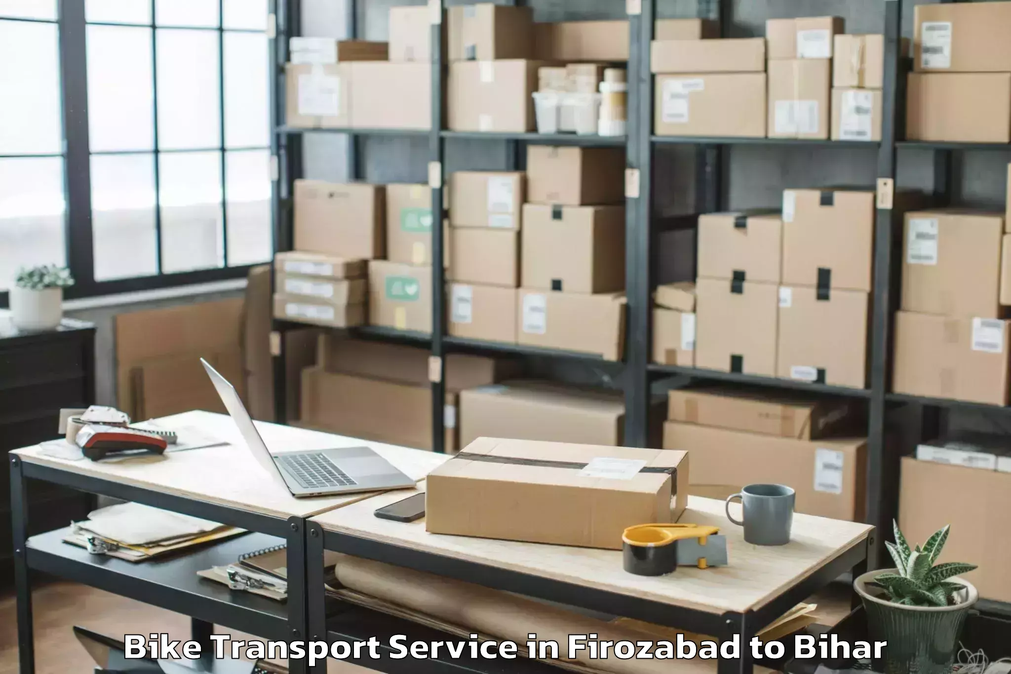 Easy Firozabad to Bhinder Bike Transport Booking